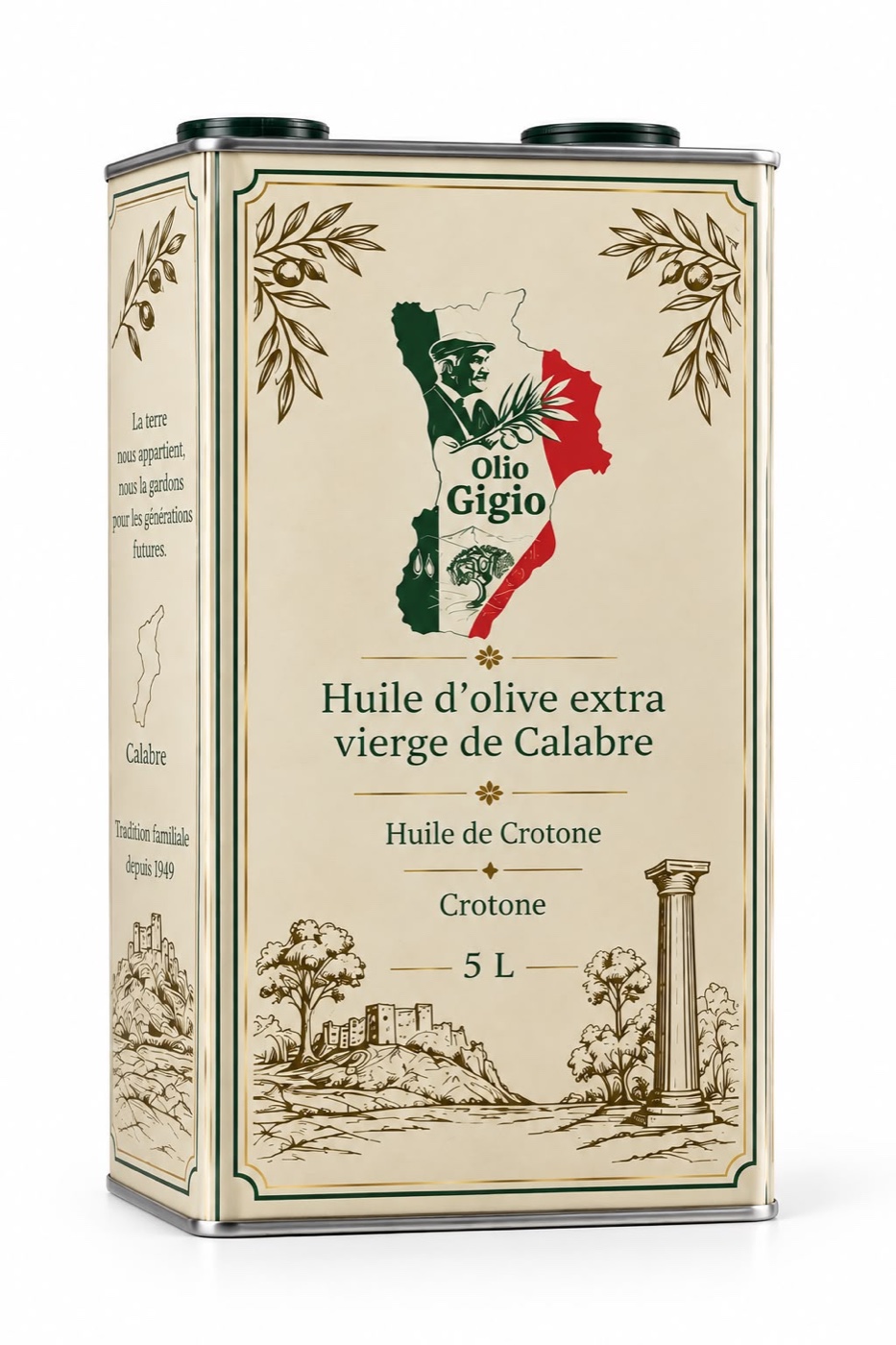 Bidon Olio Gigio 5 L pour professionnels
